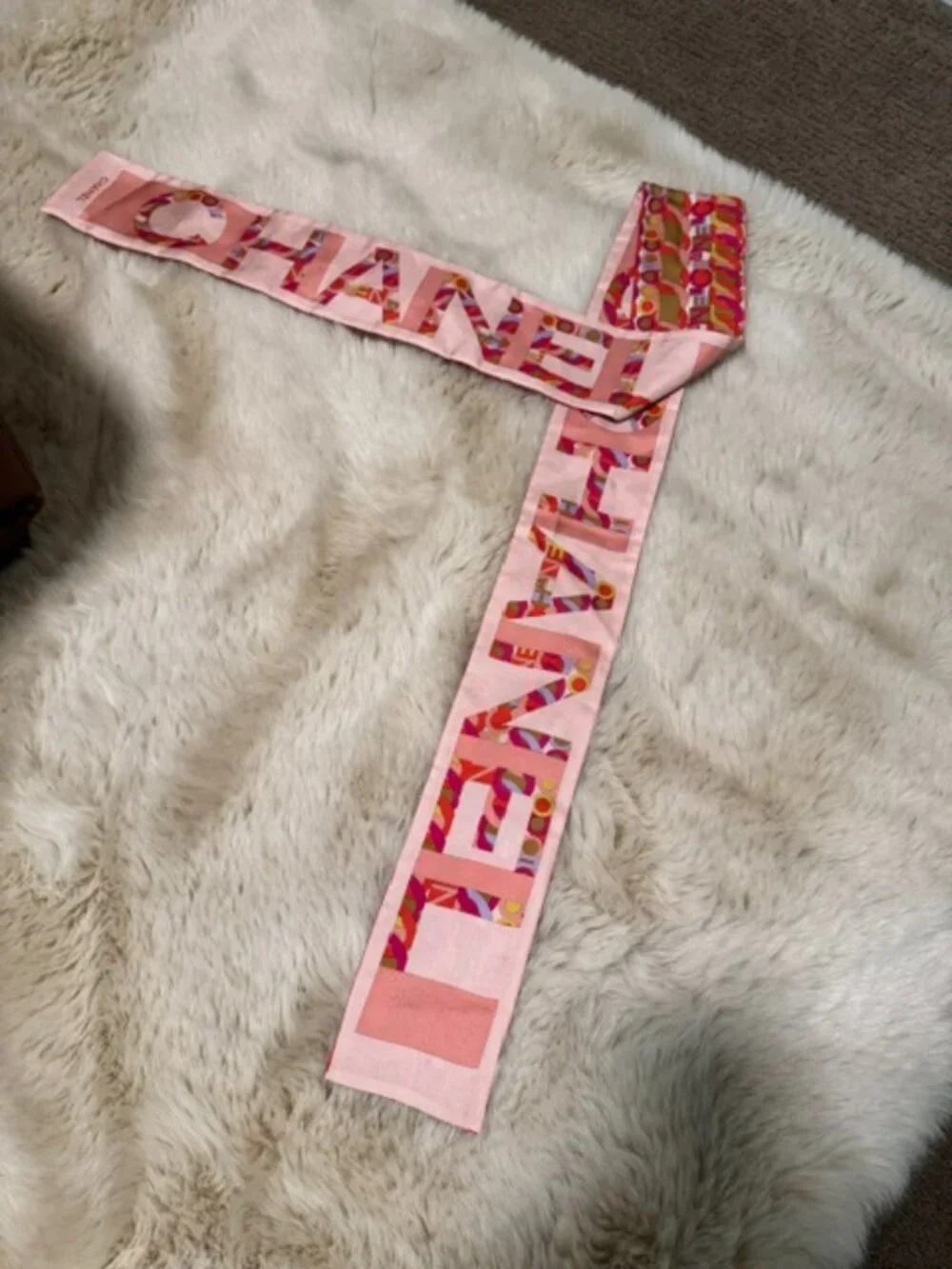 CHANEL hair scarf/purse scarf